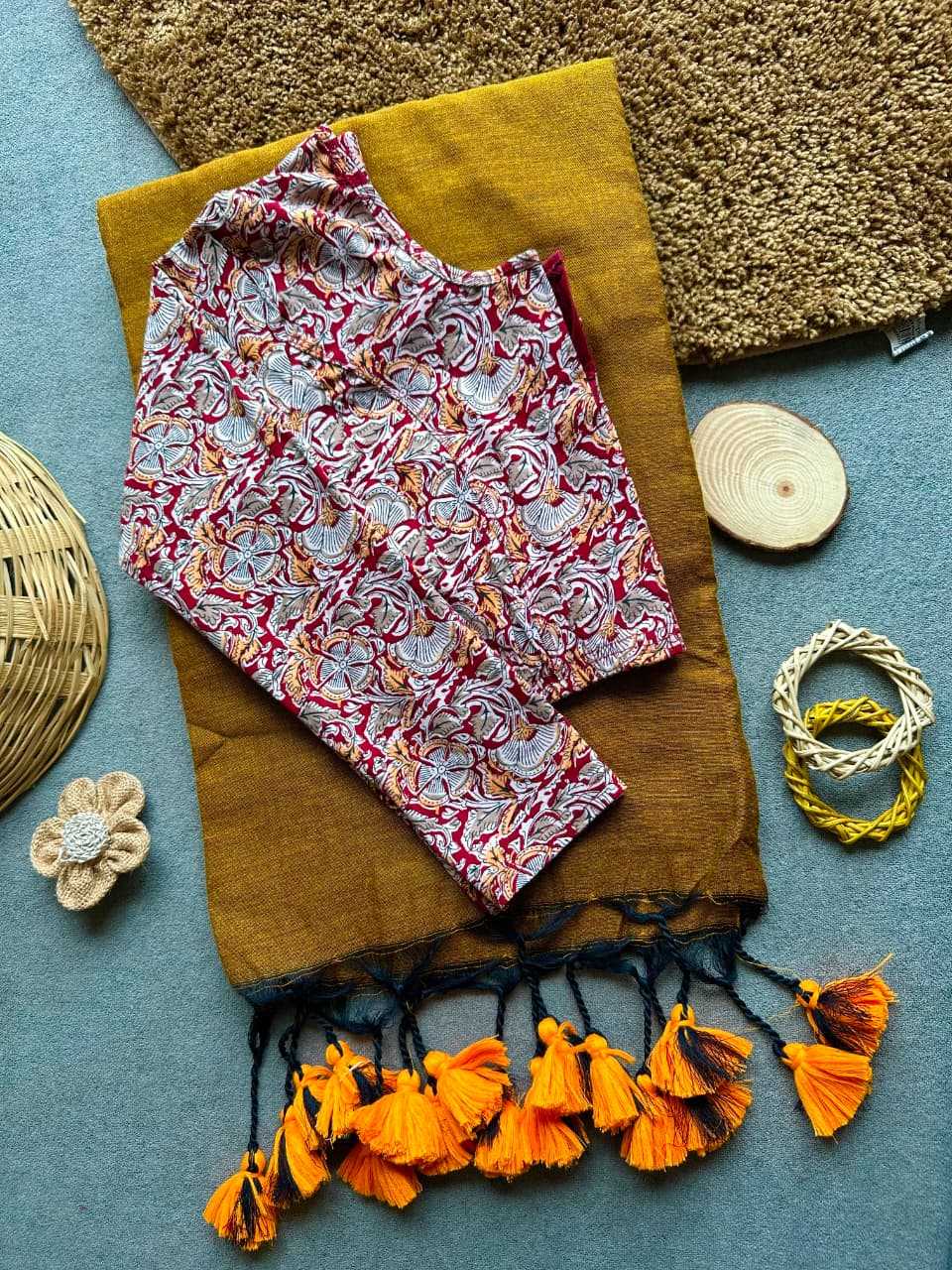Khadi Cotton Designer Blouse in Off White