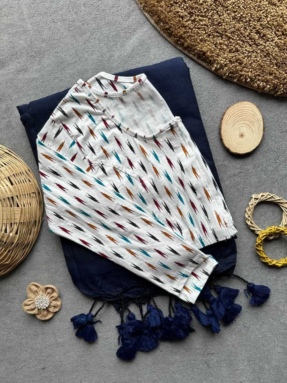 Khadi Cotton Designer Blouse in Off White
