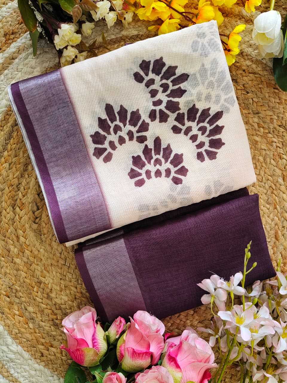 Linen Designer Saree JT-139422
