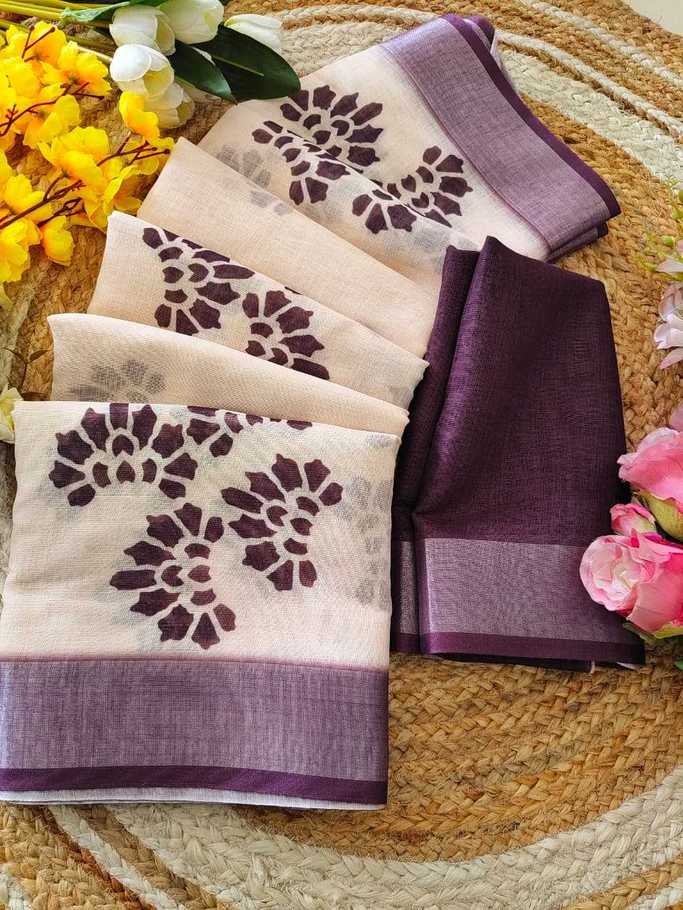 Linen Designer Saree JT-139422