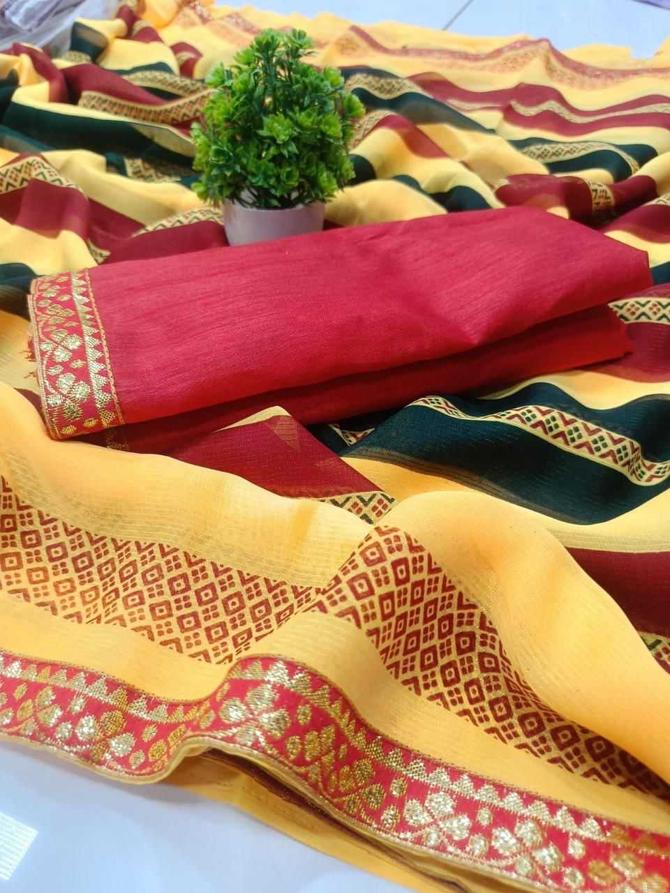 Linen Designer Saree