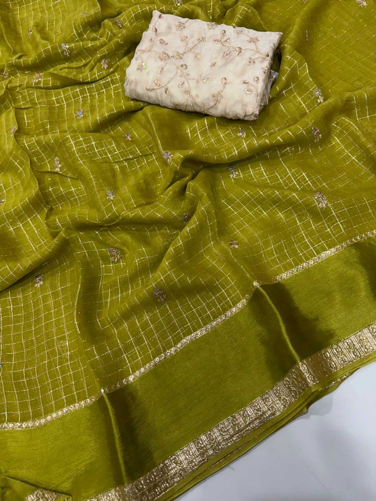 Premium Georgette Designer Saree in Dark Maroon