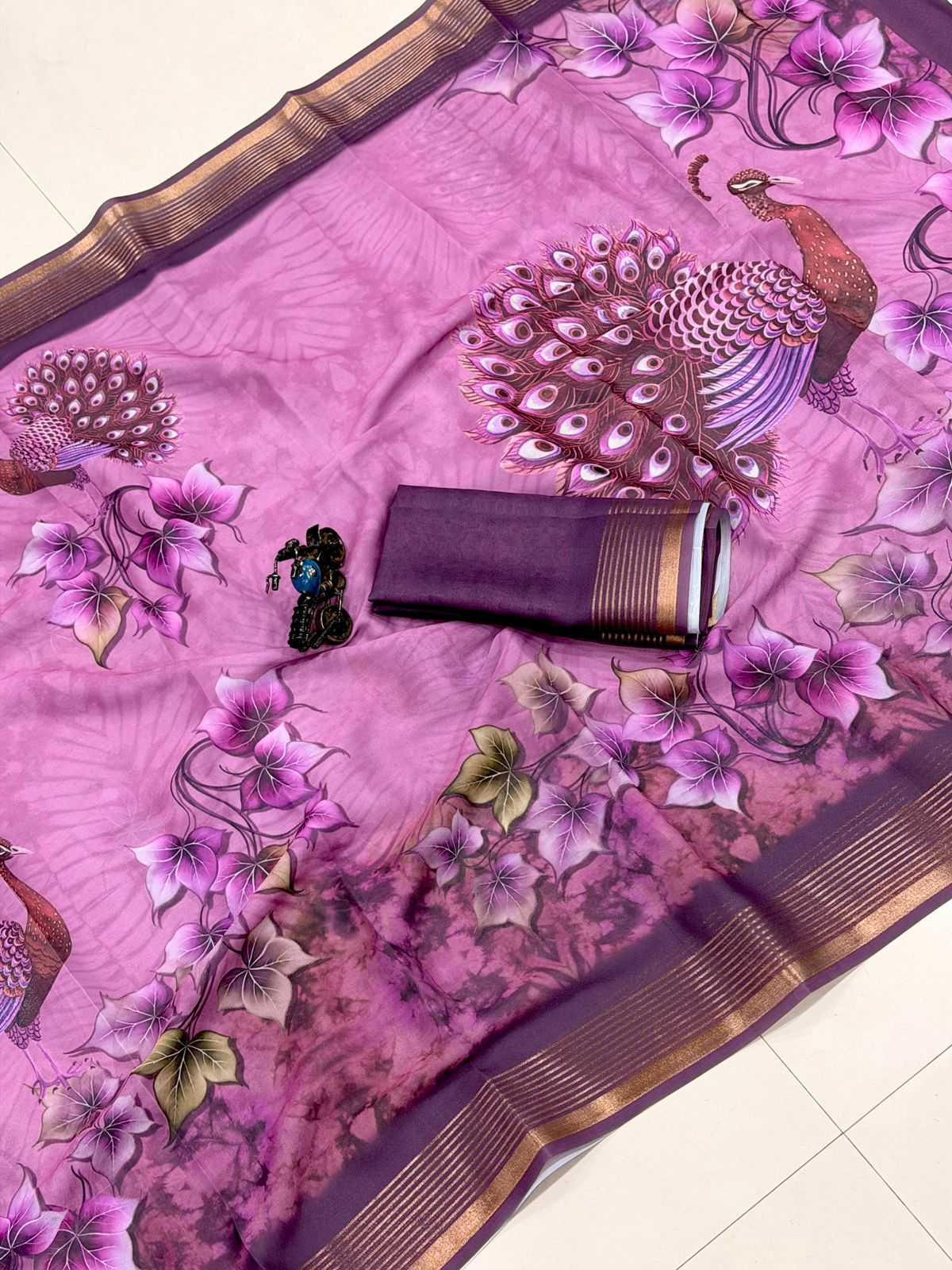 Premium Georgette Designer Saree in Blue