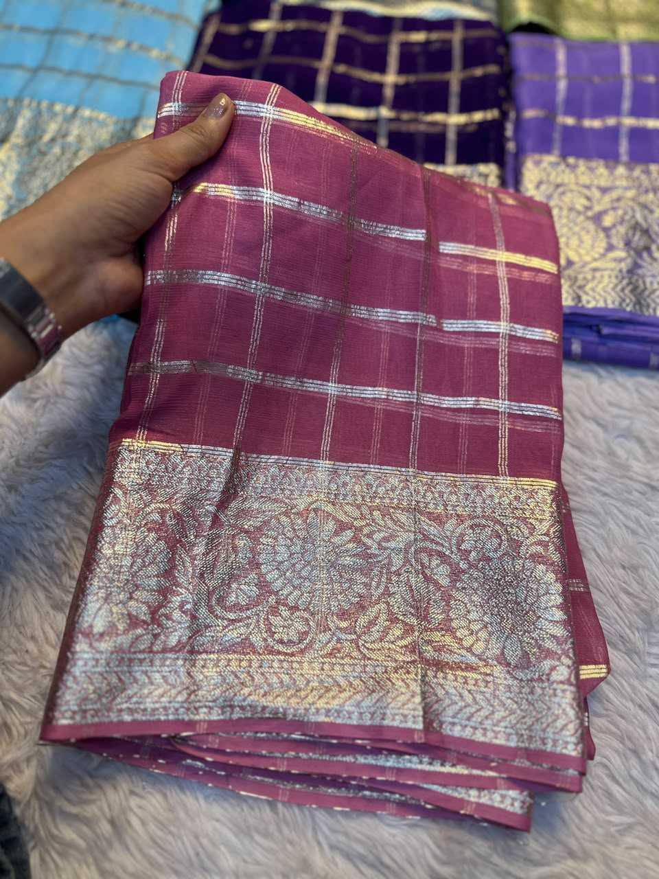Premium Georgette Designer Saree in Red
