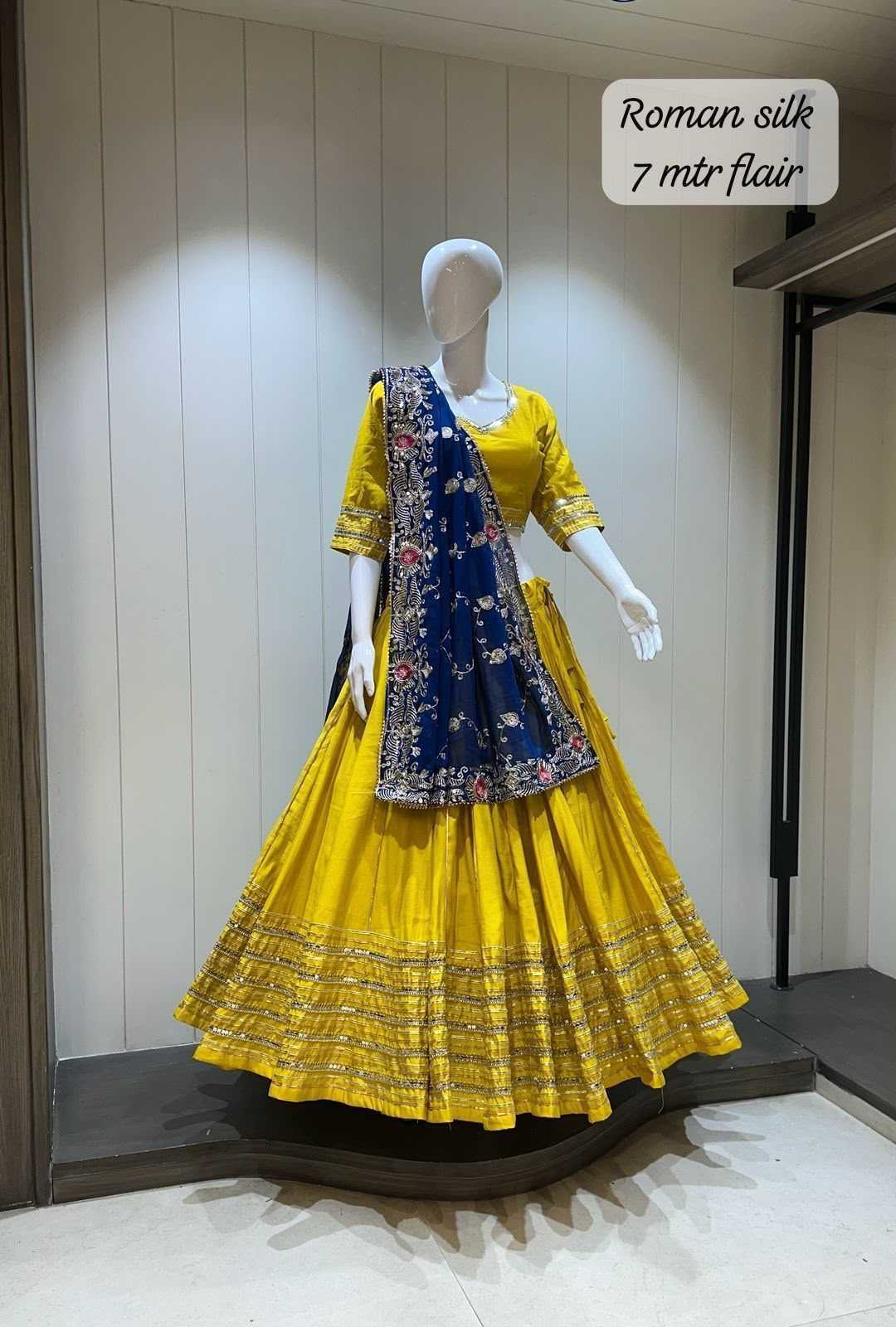 Premium Roman Silk Designer Lehenga