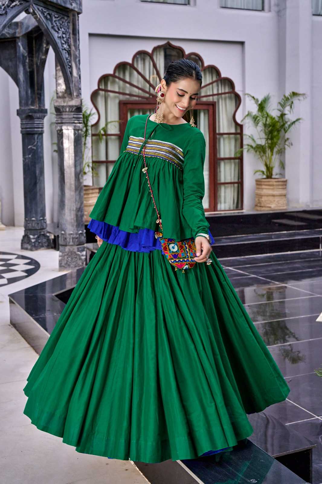 Pure Cotton Designer Lehenga in Beige