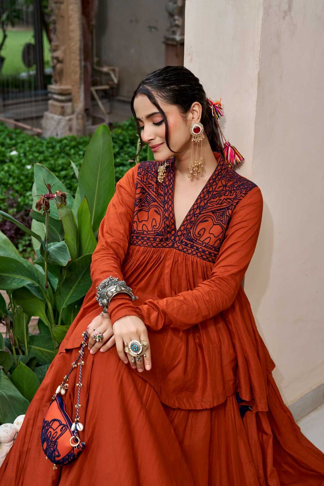 Pure Cotton Designer Lehenga in Beige