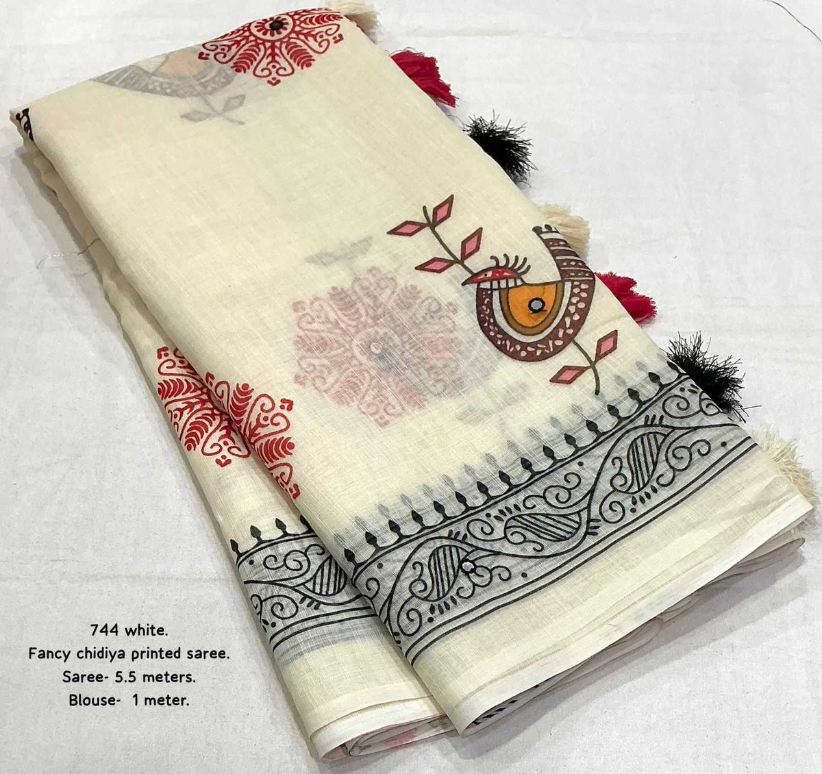 Pure Linen Designer Saree JT-139335