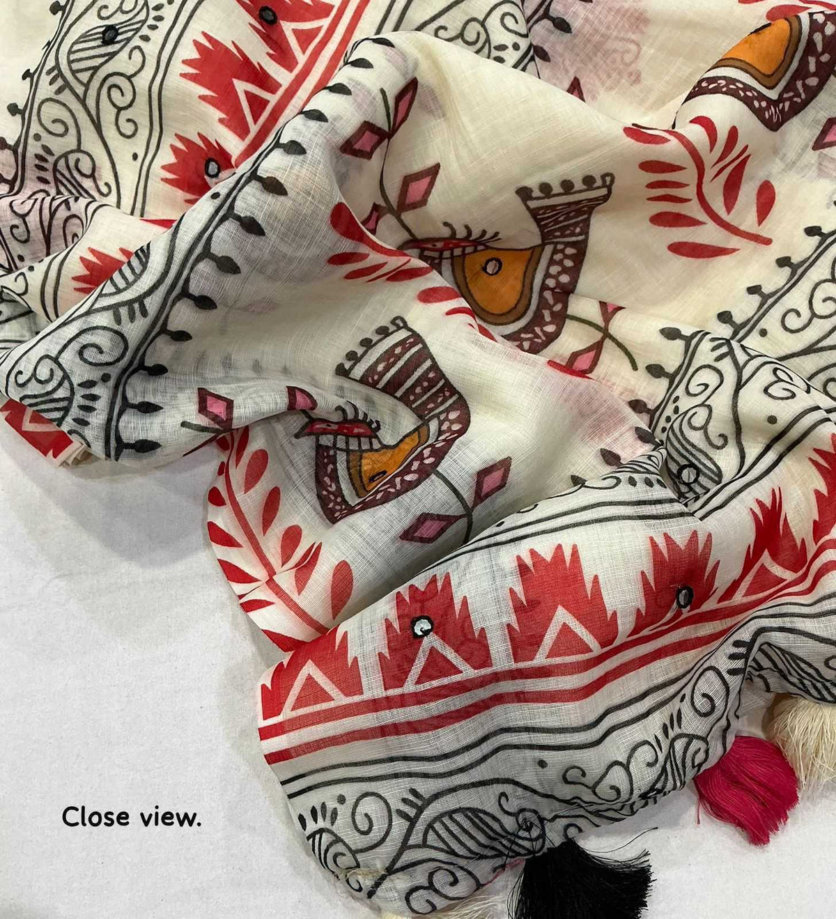 Pure Linen Designer Saree JT-139335