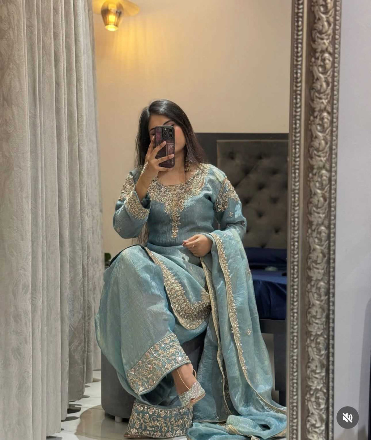 Pure Silk Embroidery Suit JT-143176