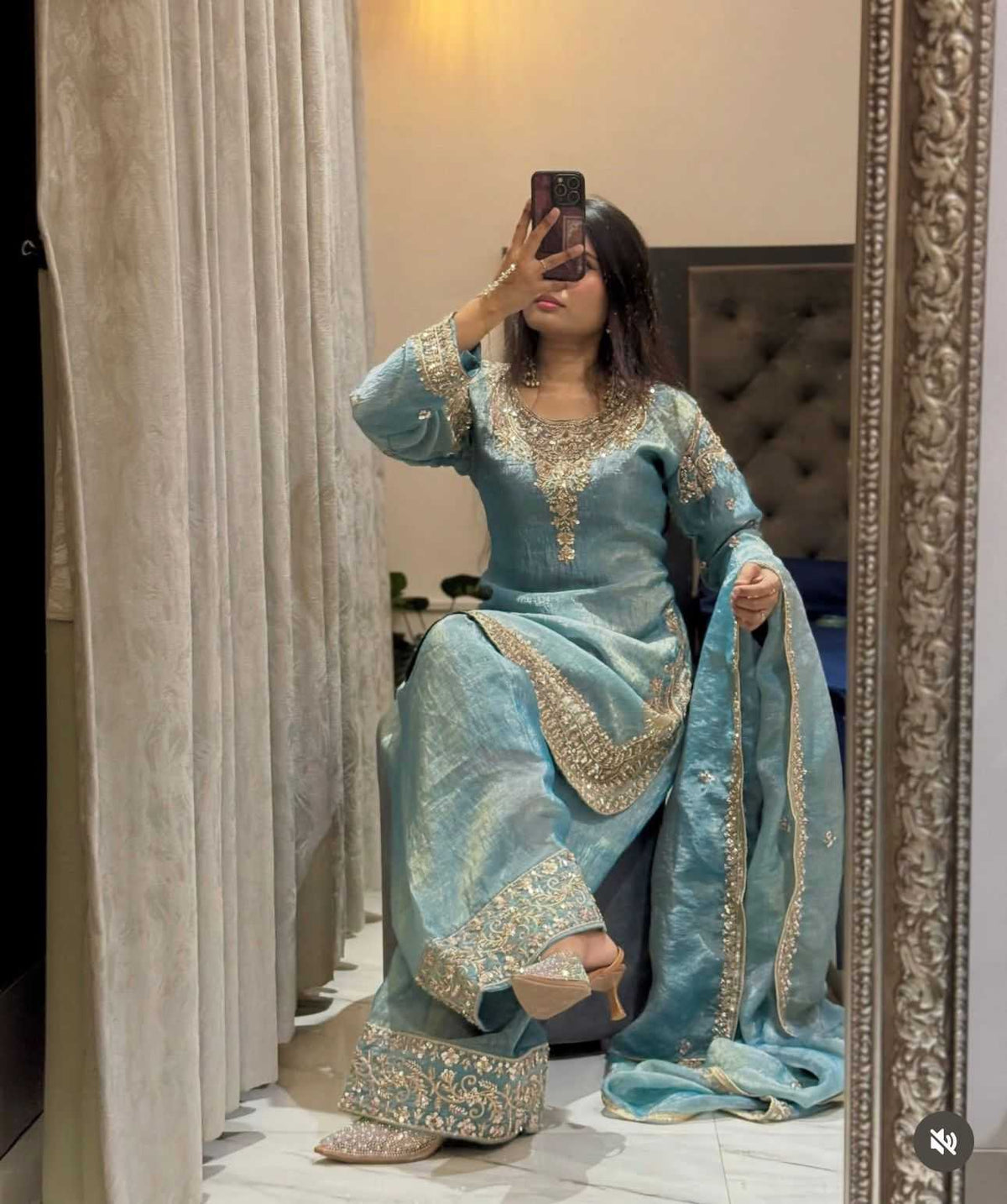 Pure Silk Embroidery Suit JT-143176