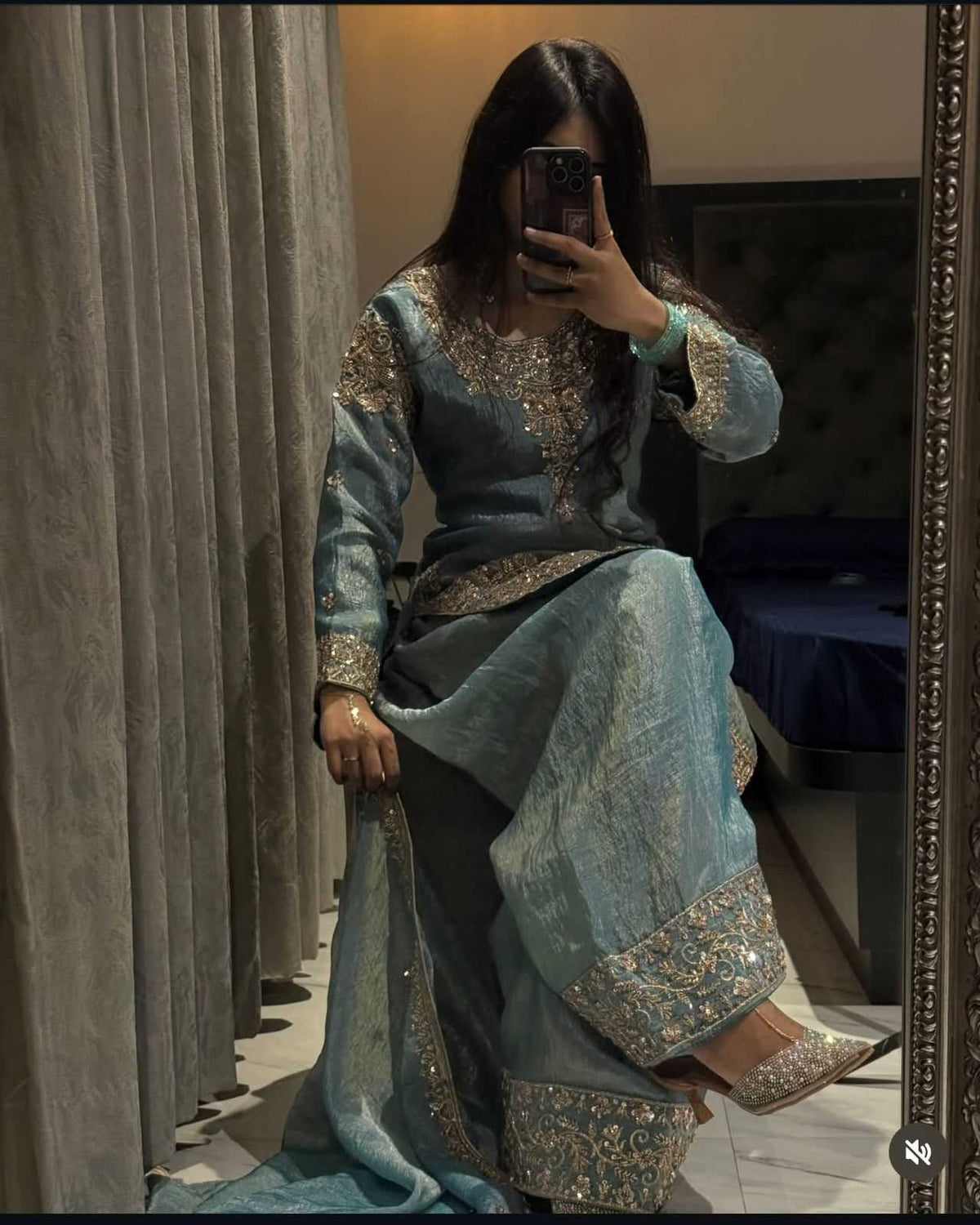 Pure Silk Embroidery Suit JT-143176