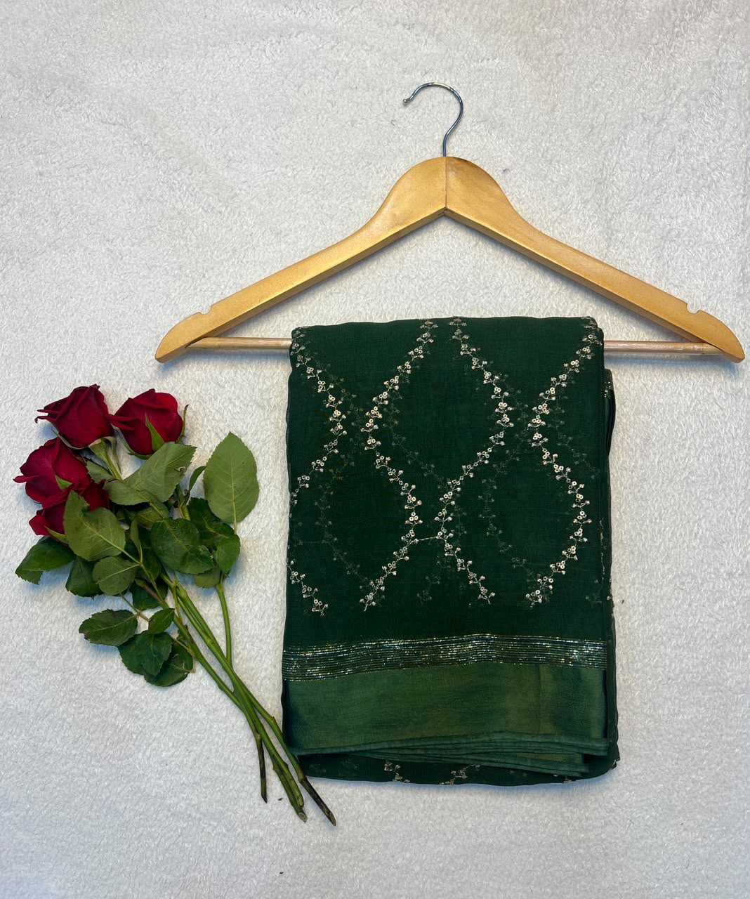 Pure Viscos Embroidered Saree