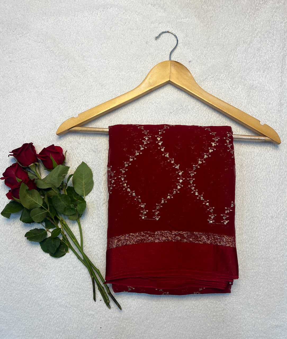 Pure Viscos Embroidered Saree