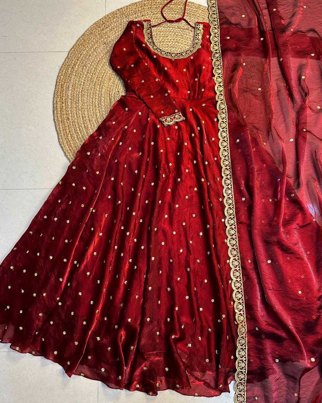 Space Silk Party Gown