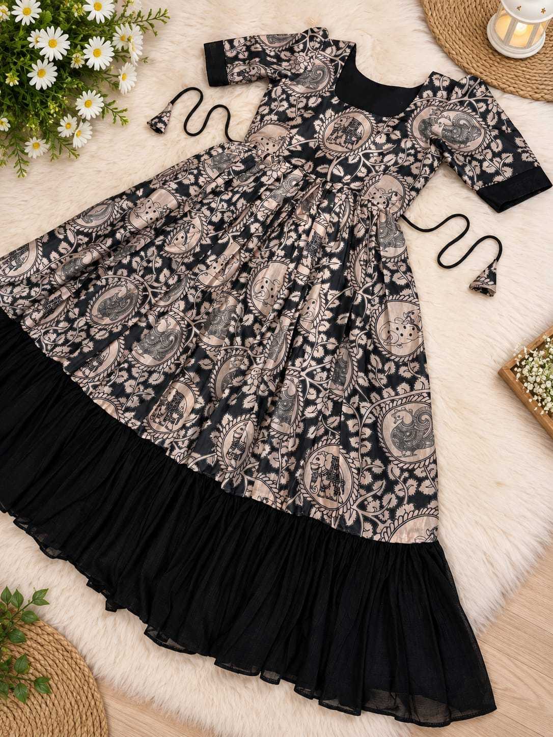 Sarita Vichitra Silk Printed Gown