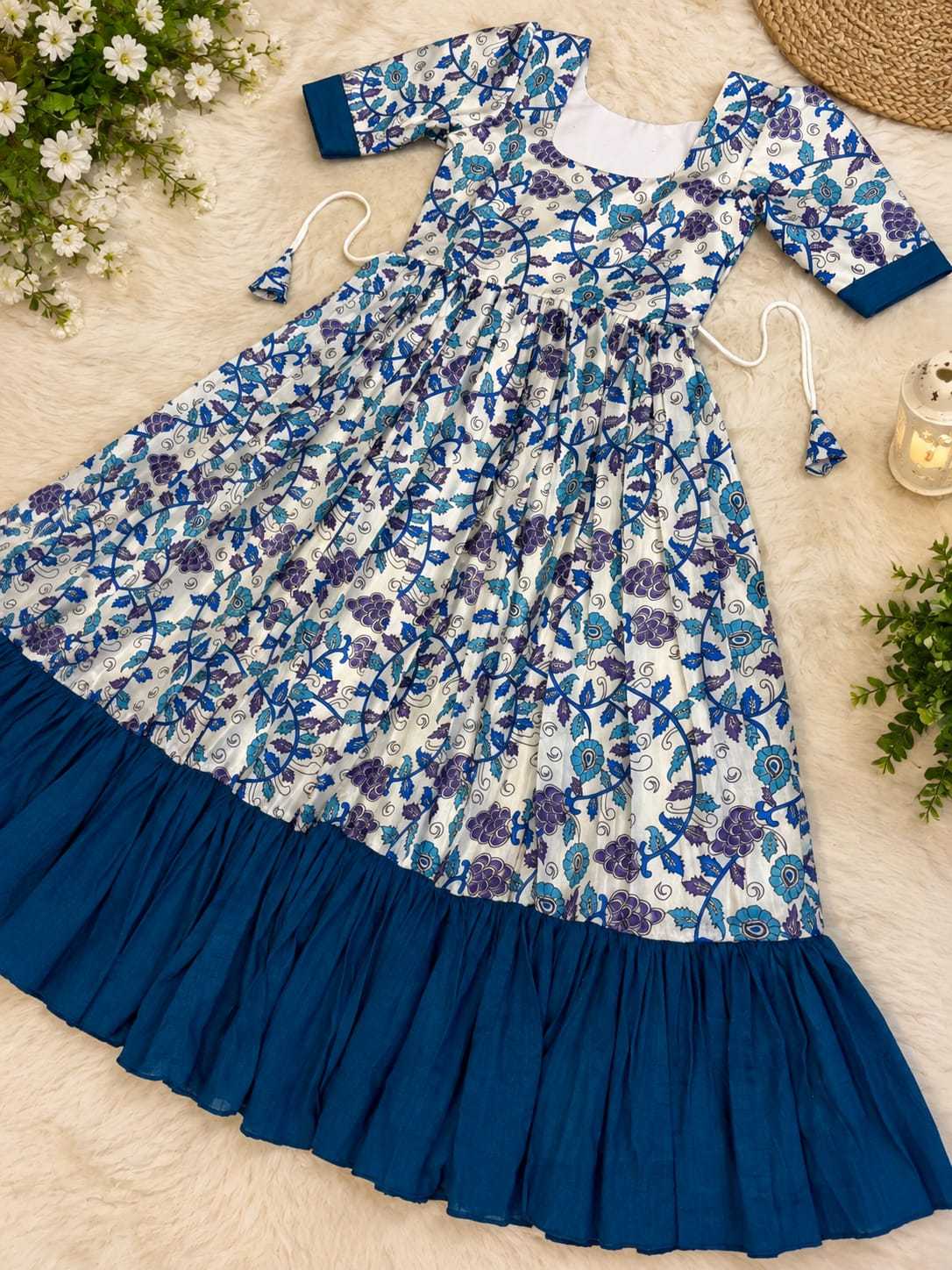 Sarita Vichitra Silk Printed Gown