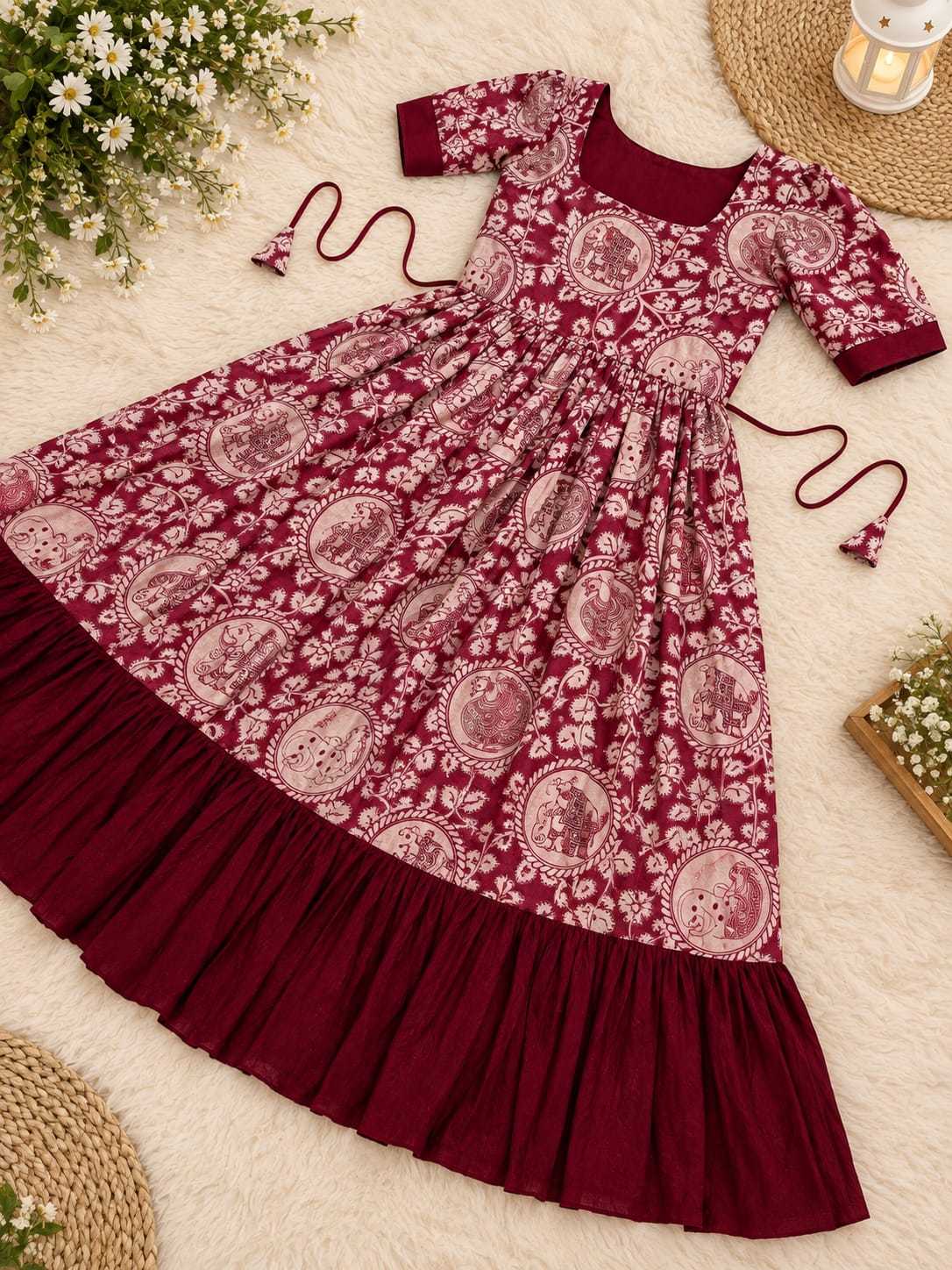 Sarita Vichitra Silk Printed Gown