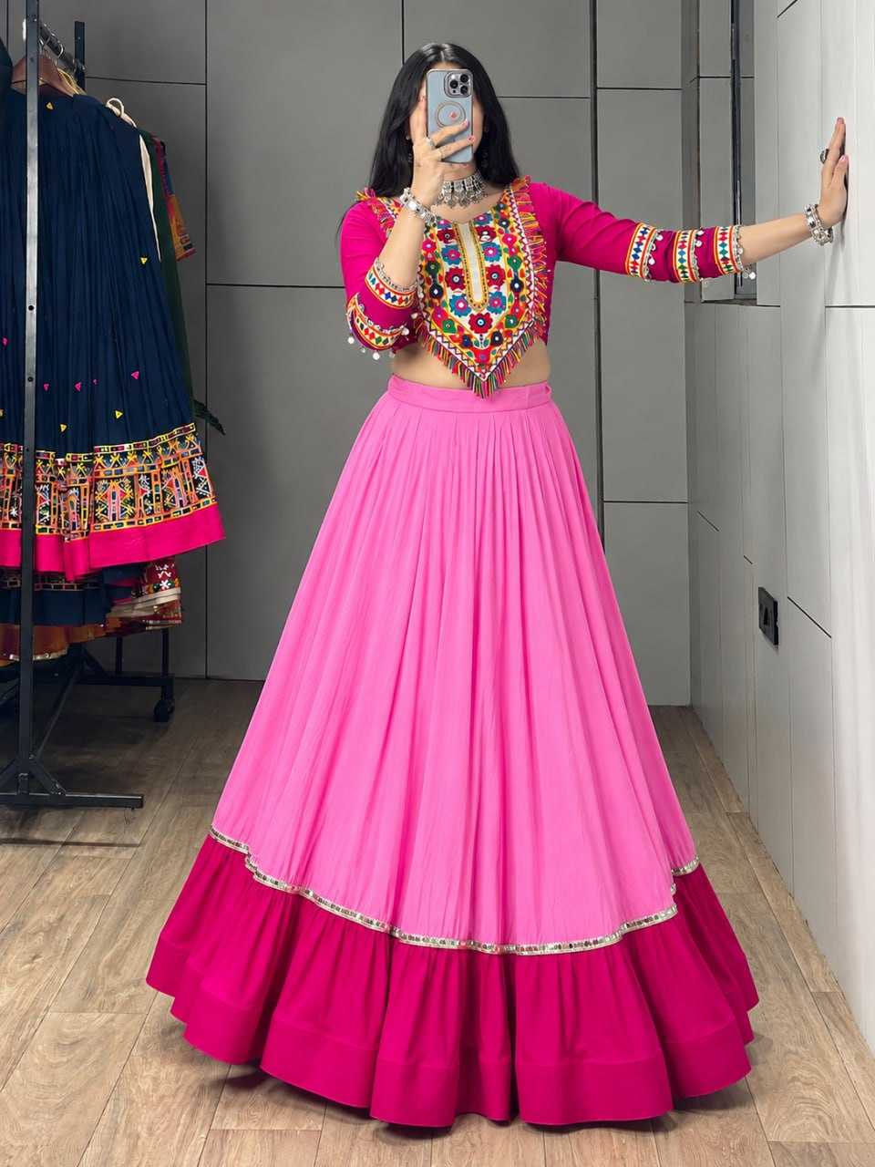 Cotton Traditional Lehenga in Baby Pink