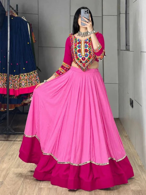 Cotton Traditional Lehenga in Baby Pink