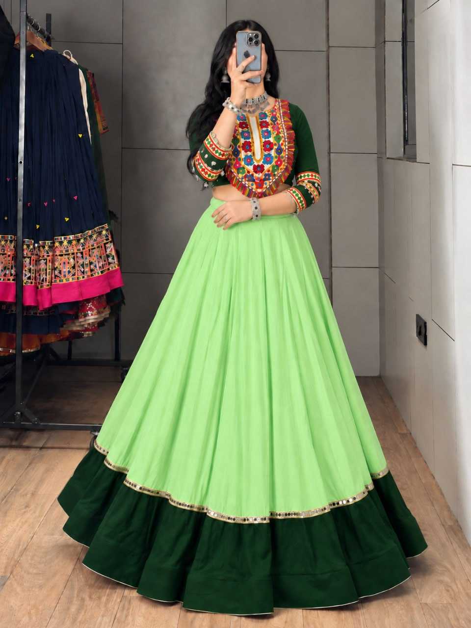 Cotton Traditional Lehenga in Baby Pink