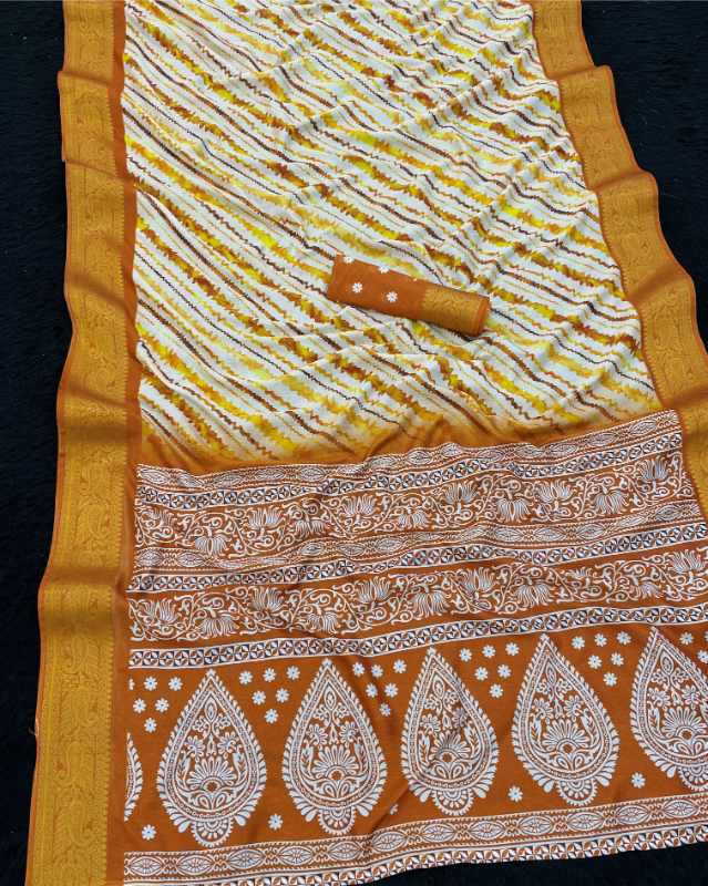 Dola Silk Designer Saree in Yellow