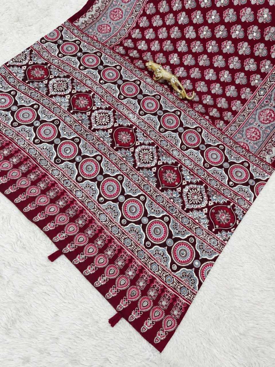 Japan Sartin Printed Saree 3202