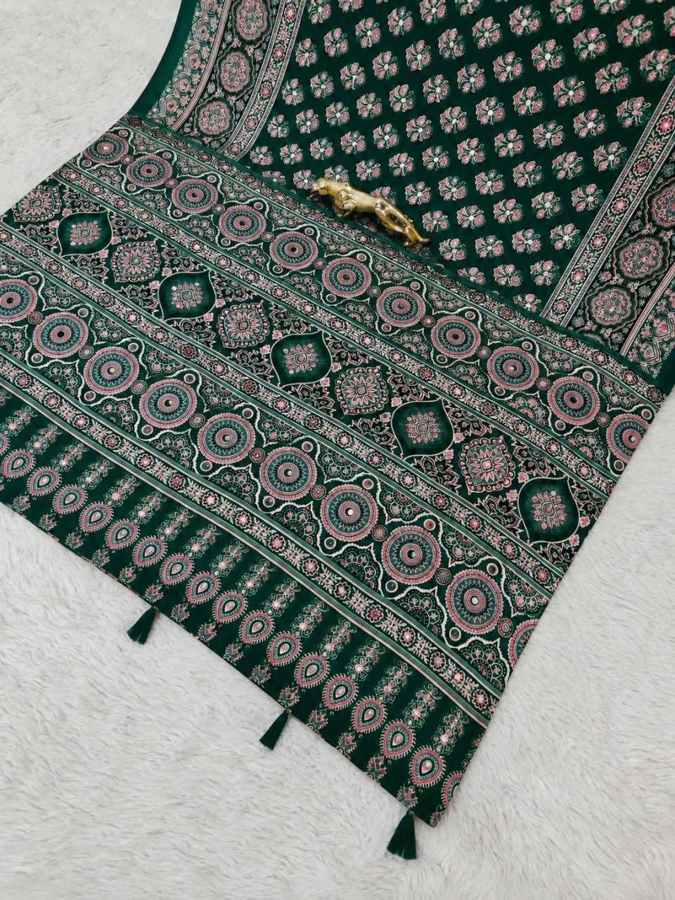 Japan Sartin Printed Saree 3202