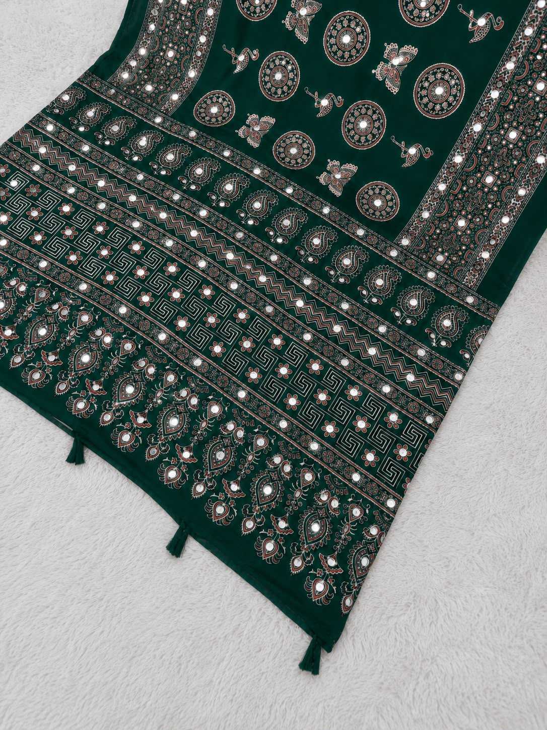 Japan Sartin Designer Saree in Navy Blue