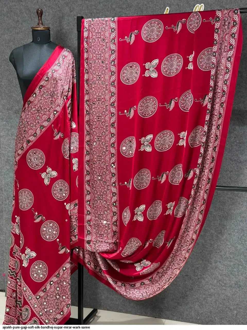 Japan Sartin Designer Saree in Navy Blue