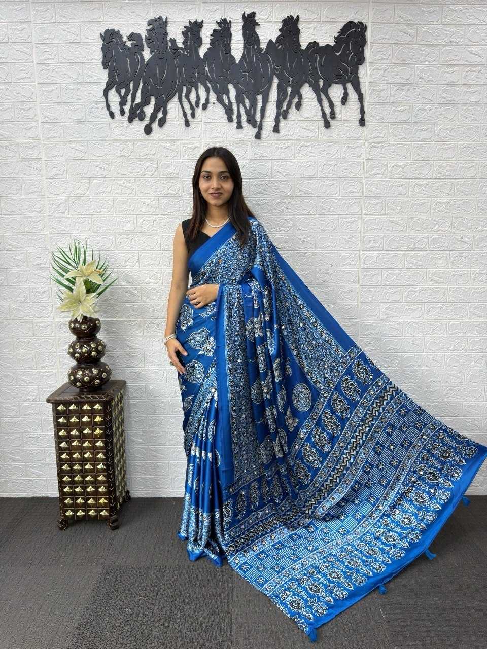 Japan Sartin Printed Saree 3204