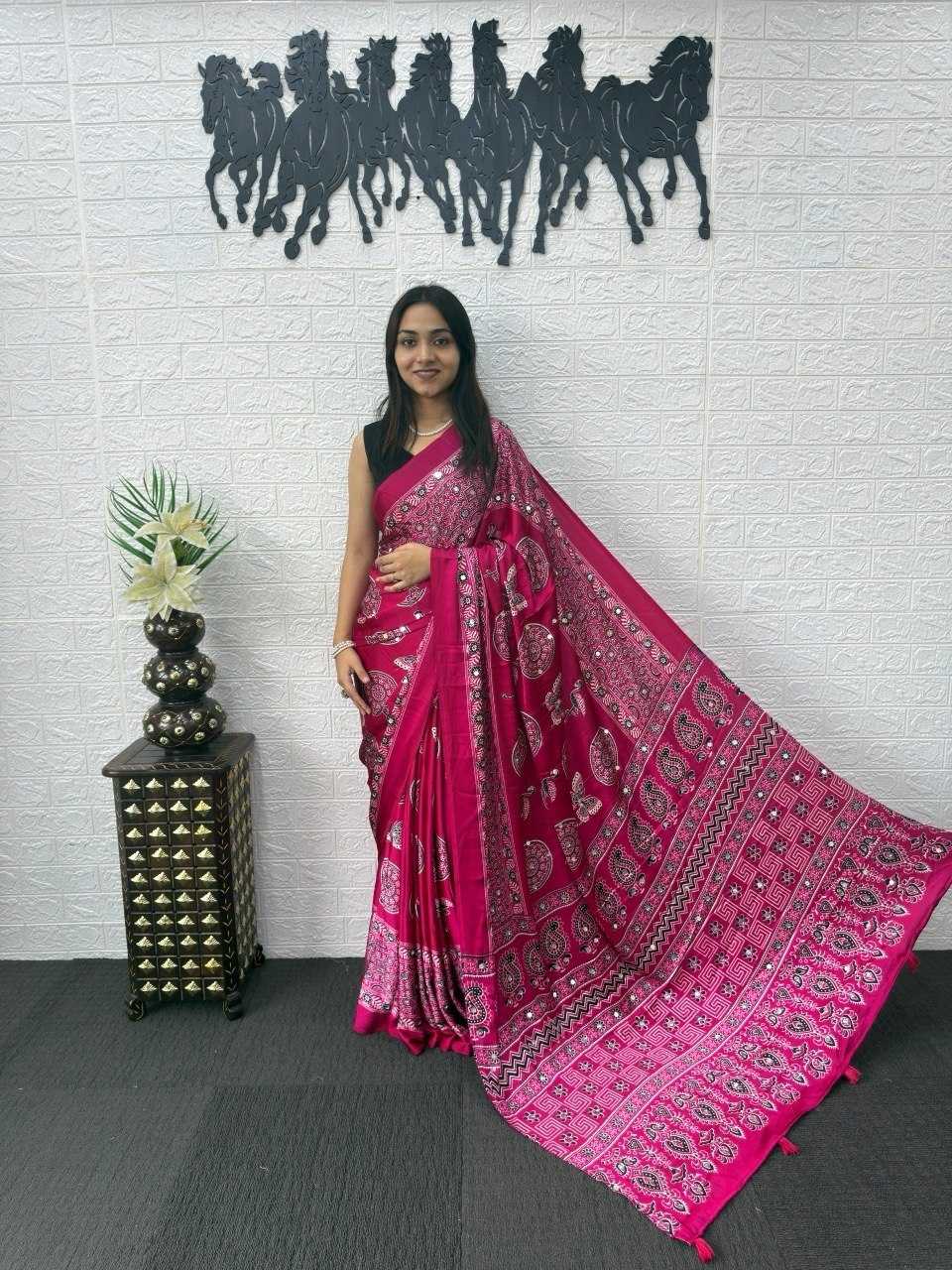Japan Sartin Printed Saree 3204