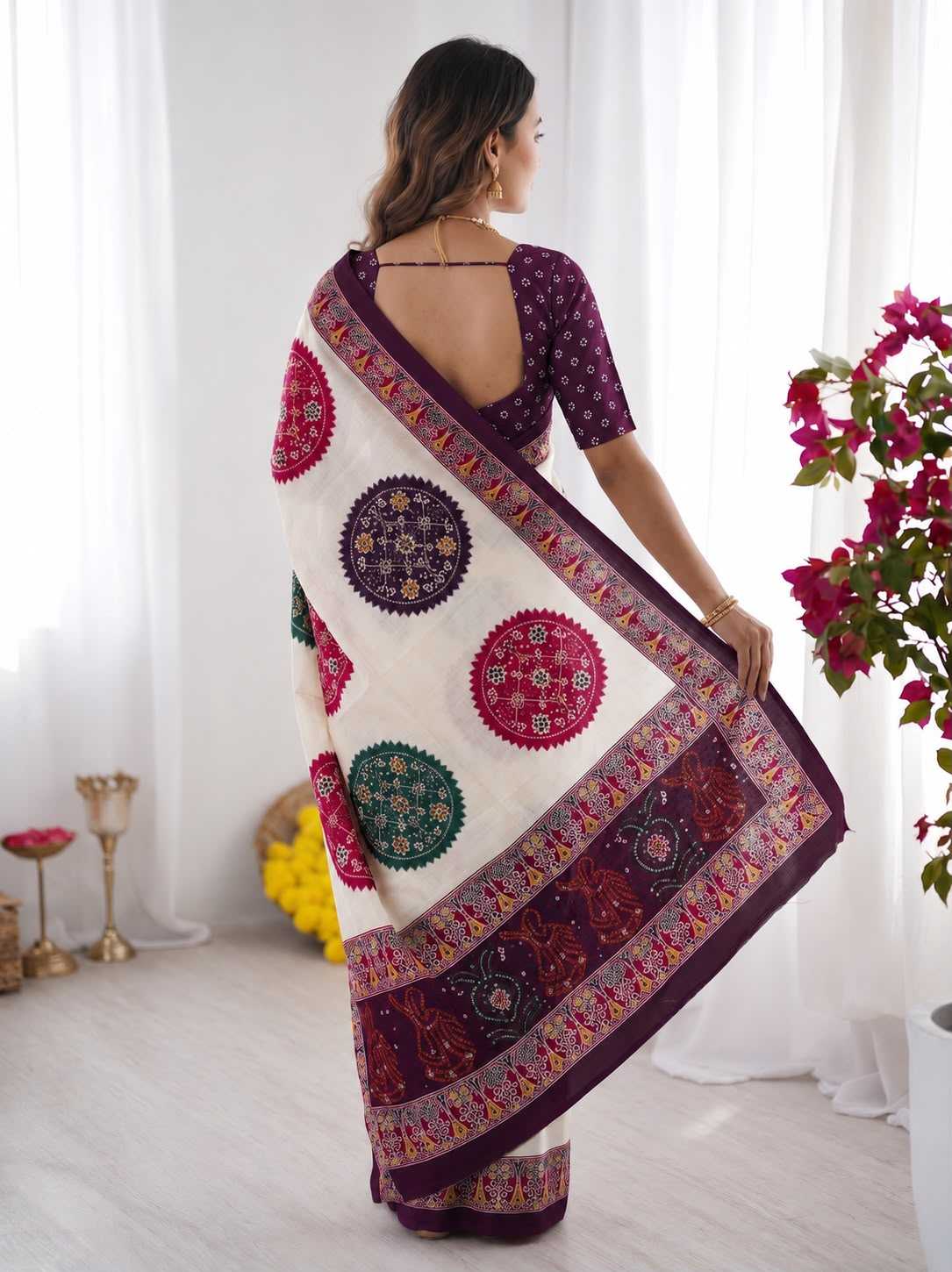 Japan Sartin Fancy Saree