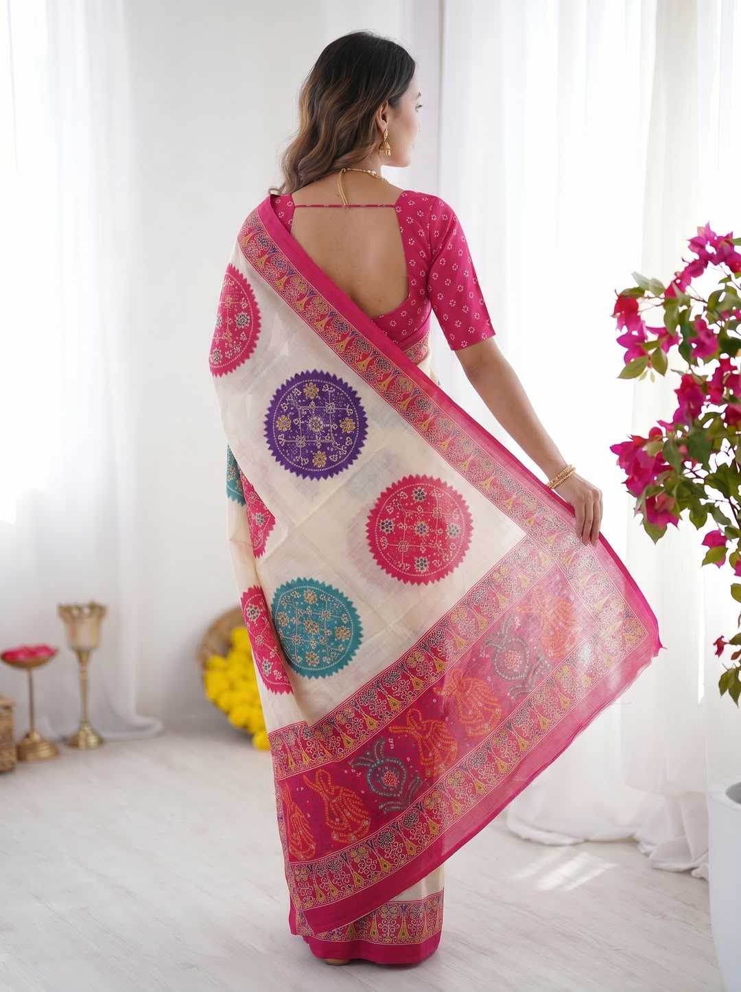 Japan Sartin Fancy Saree