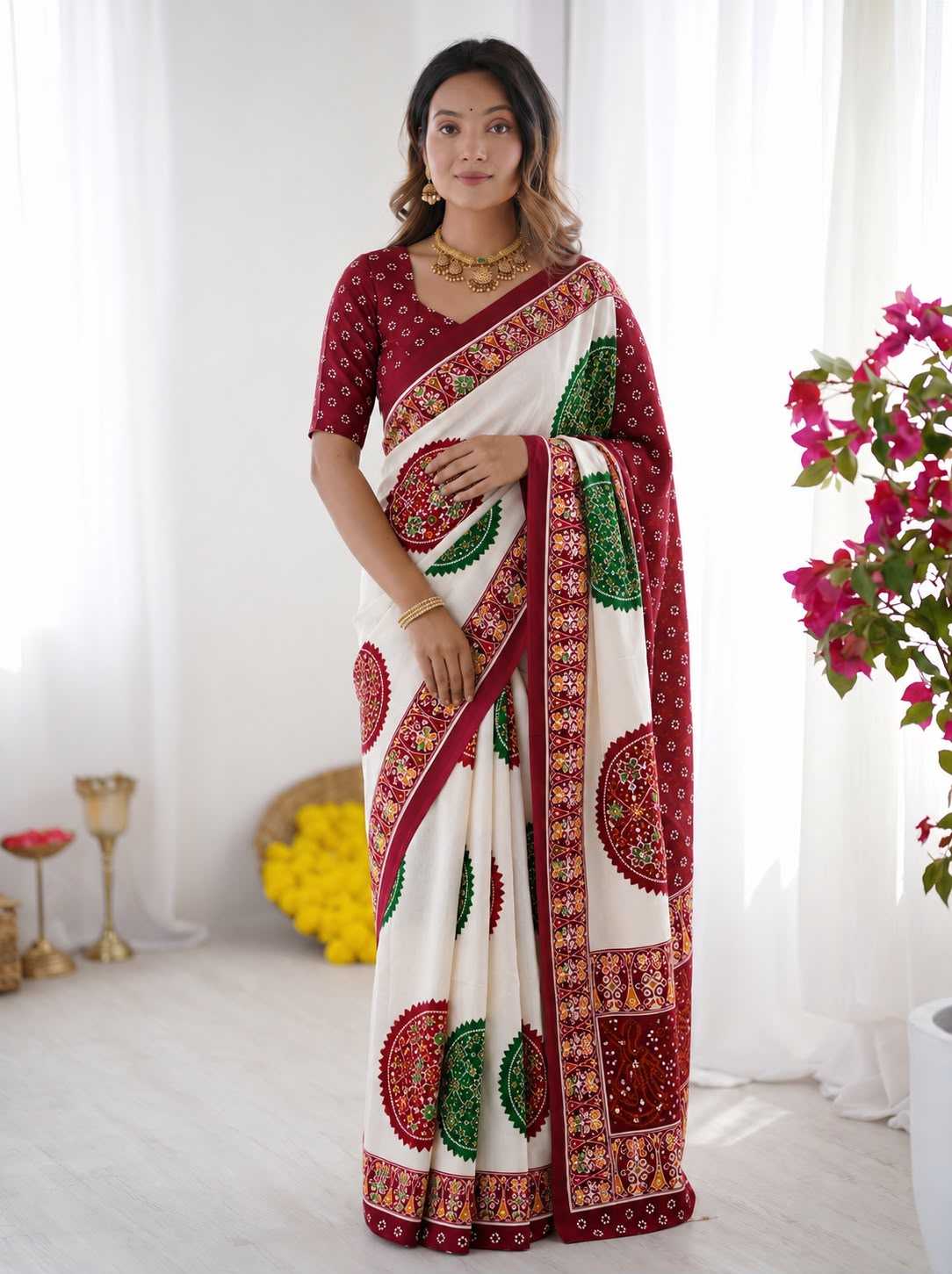 Japan Sartin Fancy Saree