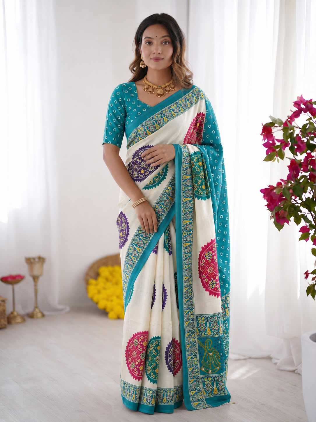 Japan Sartin Fancy Saree
