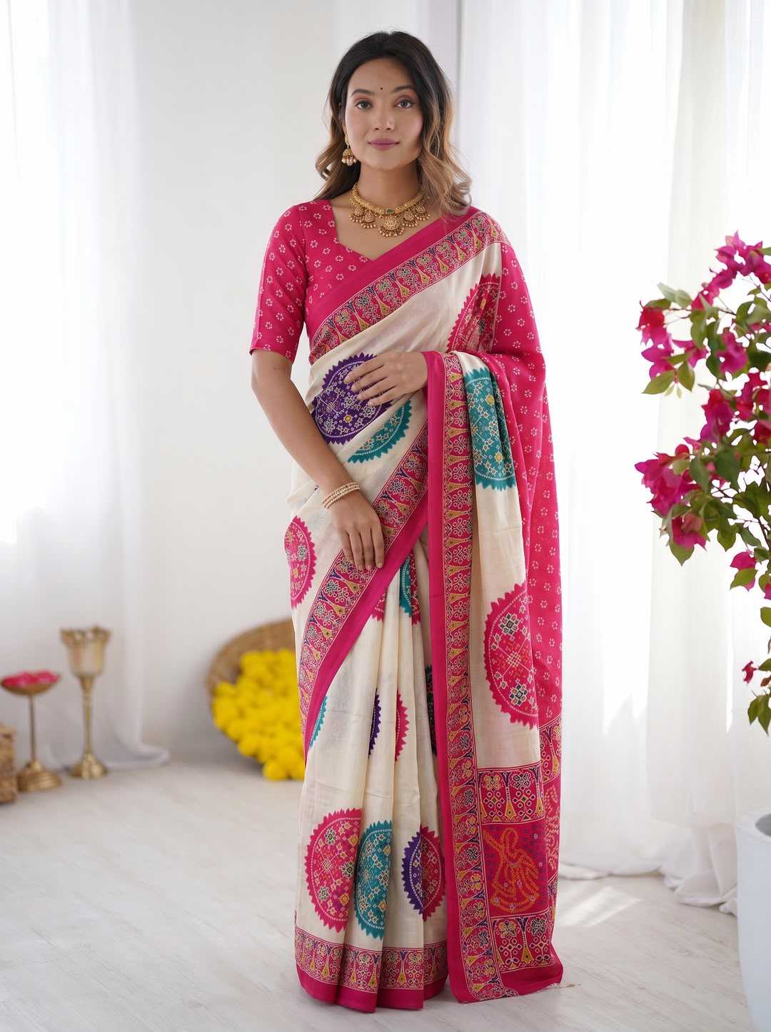 Japan Sartin Fancy Saree