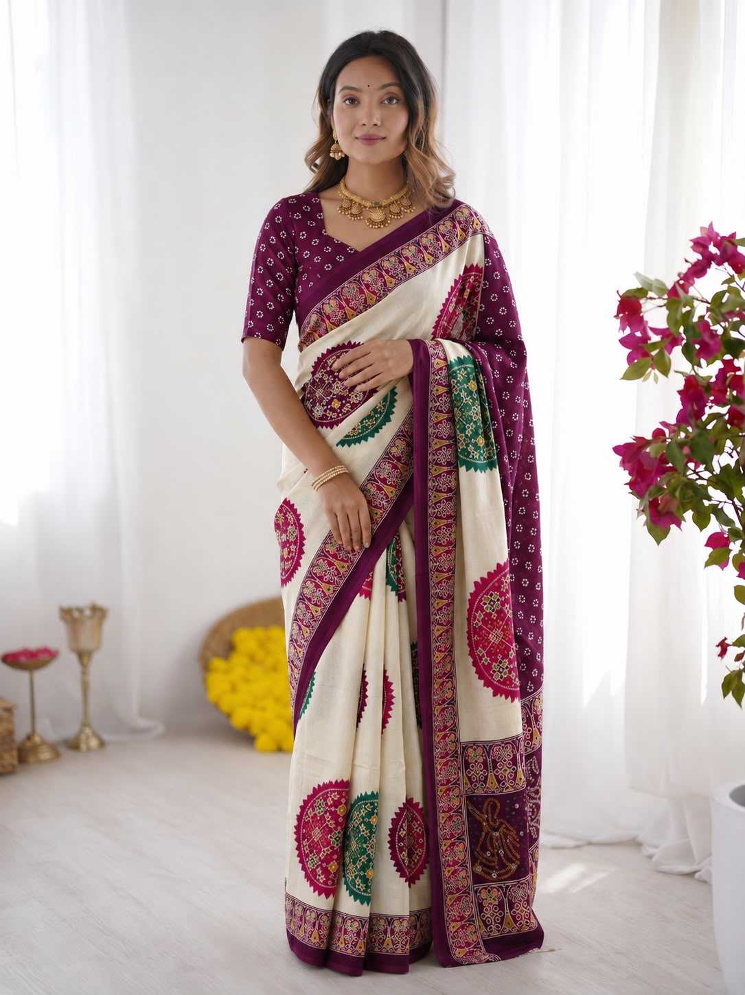 Japan Sartin Fancy Saree
