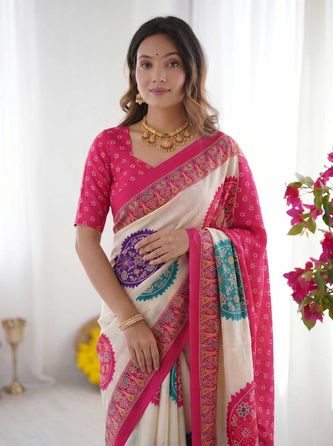 Japan Sartin Fancy Saree