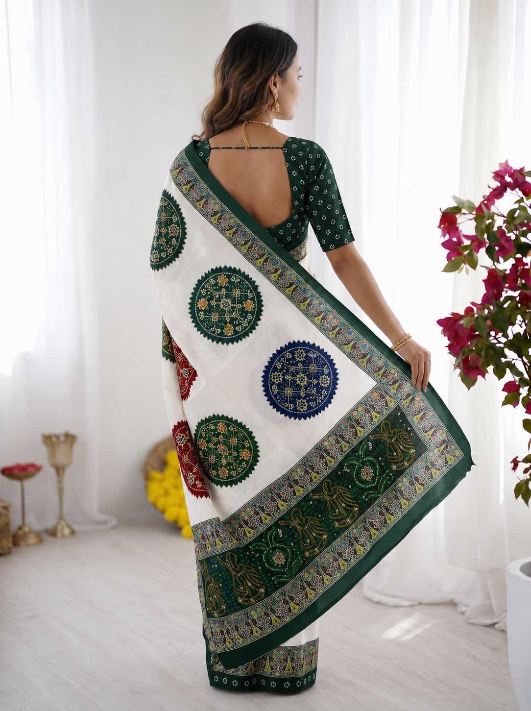 Japan Sartin Fancy Saree