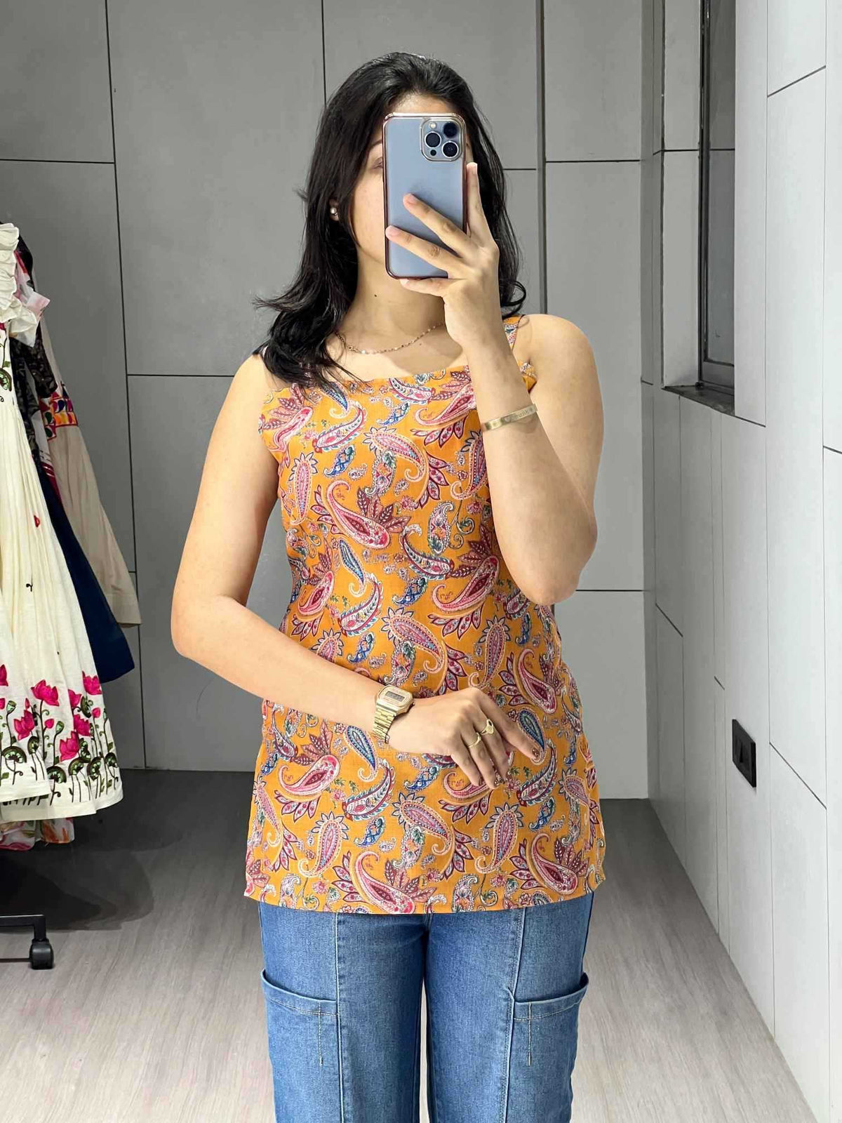 Cotton Cambric Short Kurti