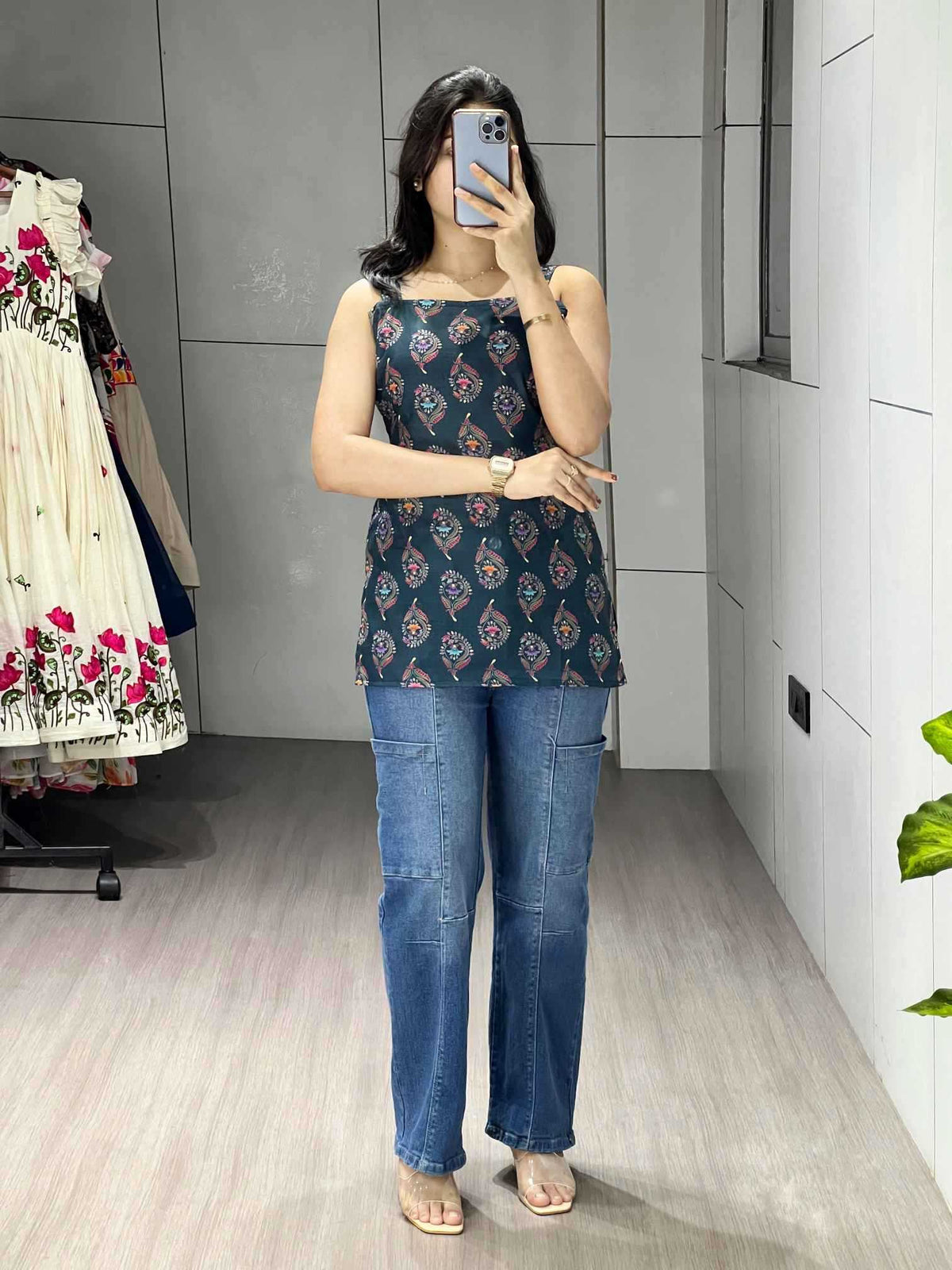 Cotton Cambric Short Kurti