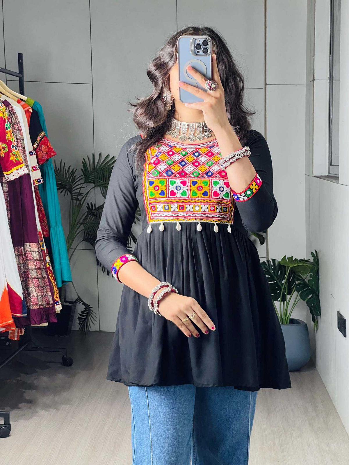 Cotton Kurti in Black