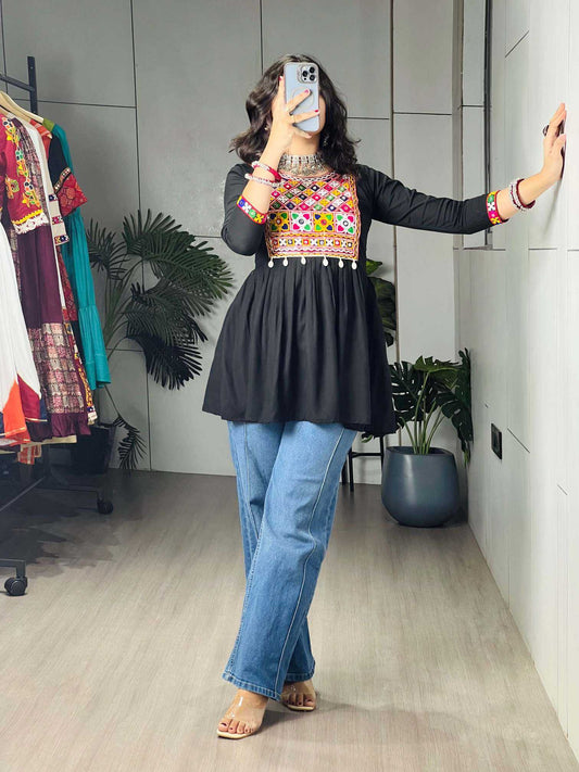 Cotton Kurti in Black