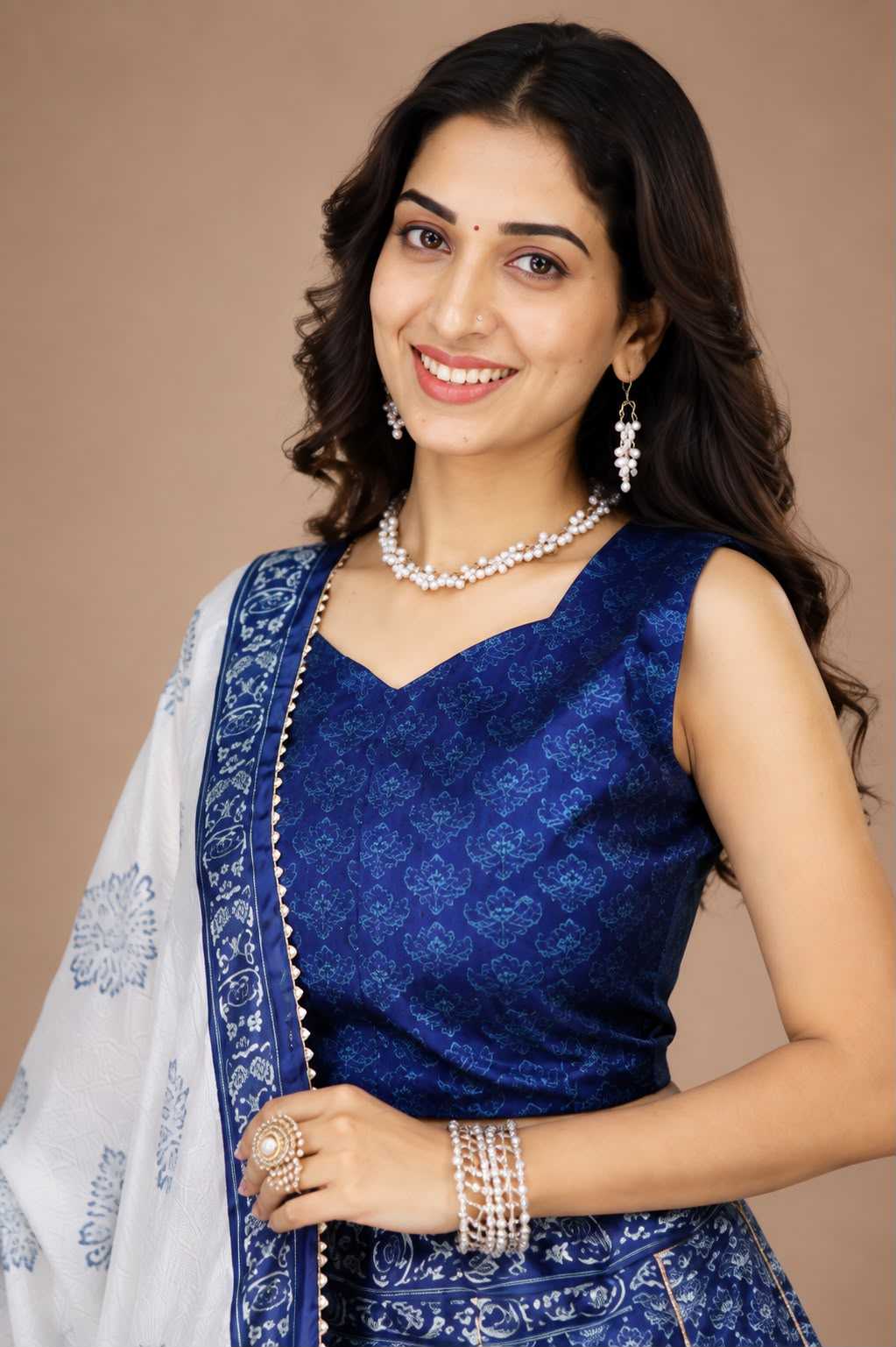 Art Silk Traditional Lehenga in Rani