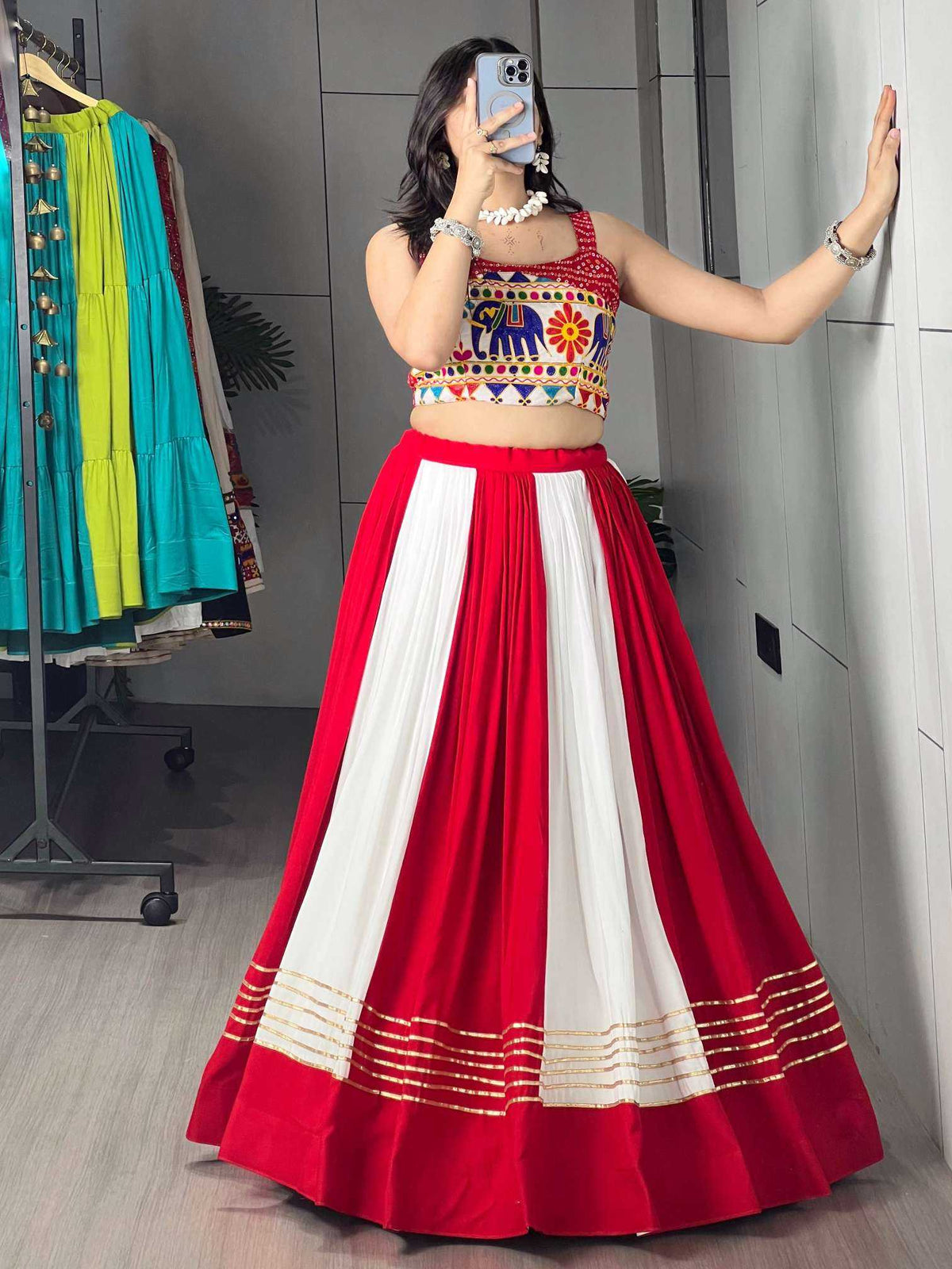 Cotton Designer Lehenga 7701