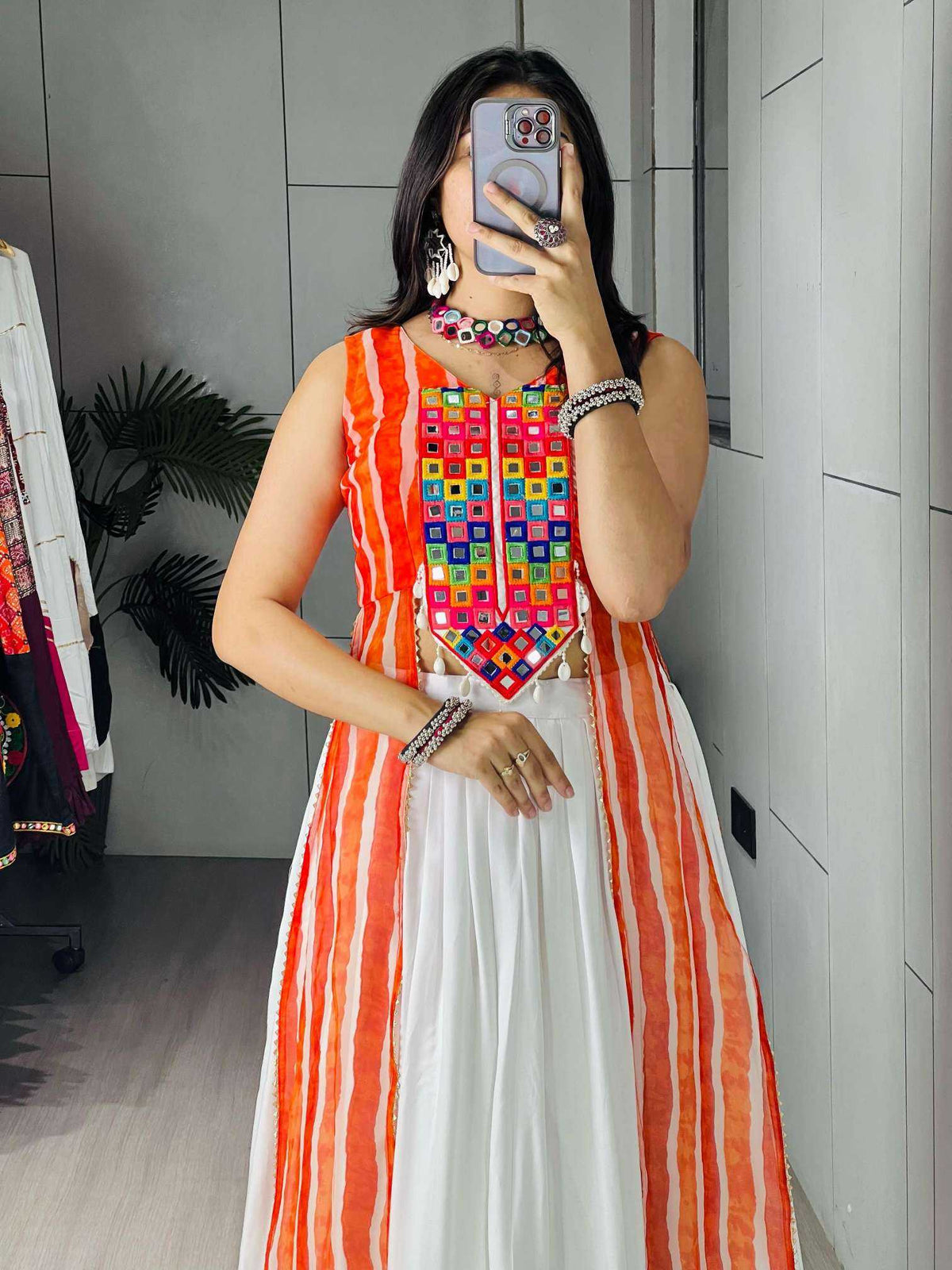 Cotton Embroidered Lehenga 7704