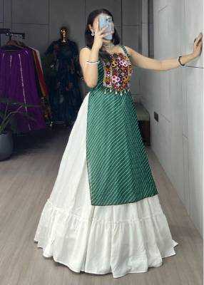 Georgette Printed Lehenga in Lavender