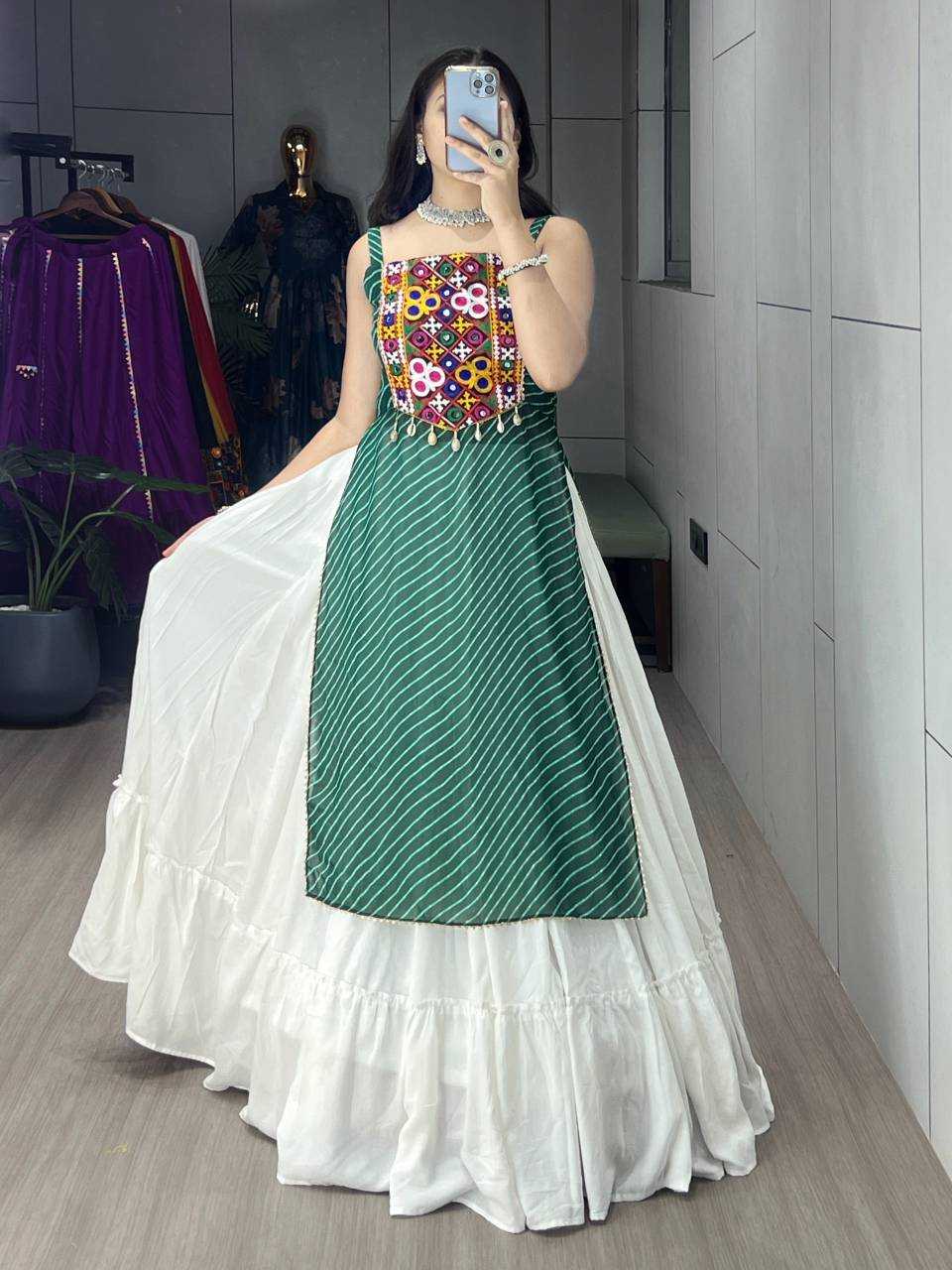 Georgette Printed Lehenga in Lavender