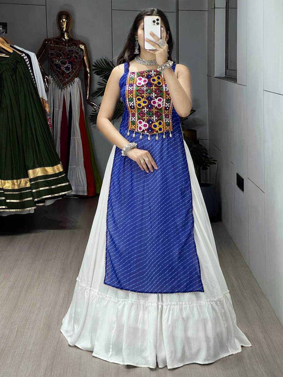 Georgette Printed Lehenga in Lavender